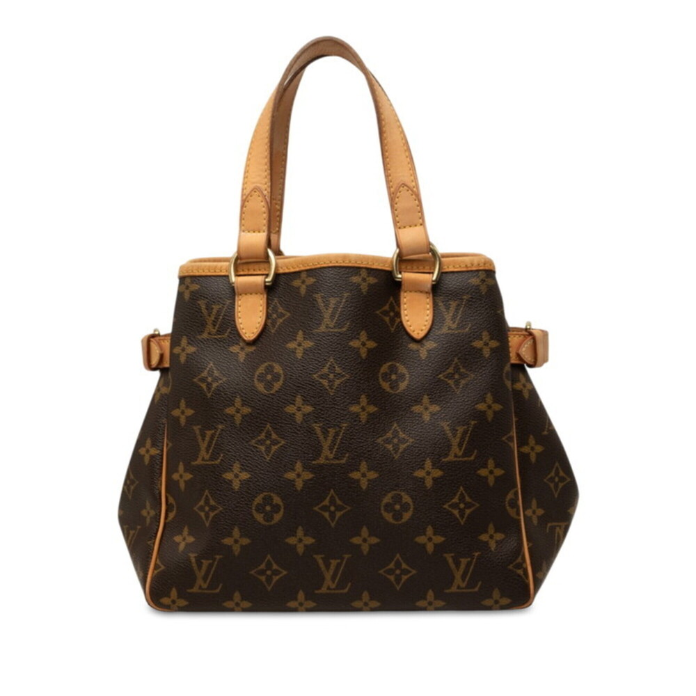 Louis Vuitton Monogram Batignolles Handbag M51156 Brown Leather Women's LOUIS...